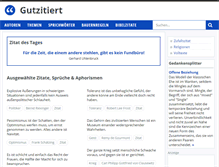 Tablet Screenshot of gutzitiert.de